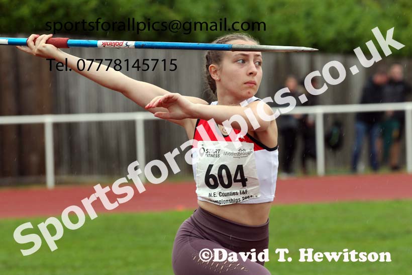 Women and Girls javelin, 2021 North Eastern Track and Field Champs., Middesbrough. Photo: David T. Hewitson/Sports for All Pics